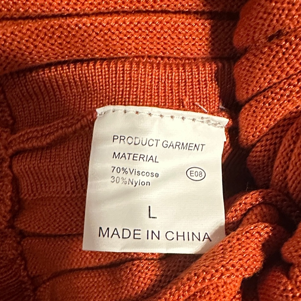 Rust Orange Ribbed Knit Set - Picture 3 of 3